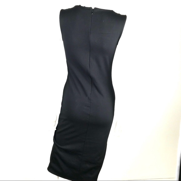 Lulus Fitted Hi Low Slit Deep V Neck Dress Formal - Picture 5 of 8